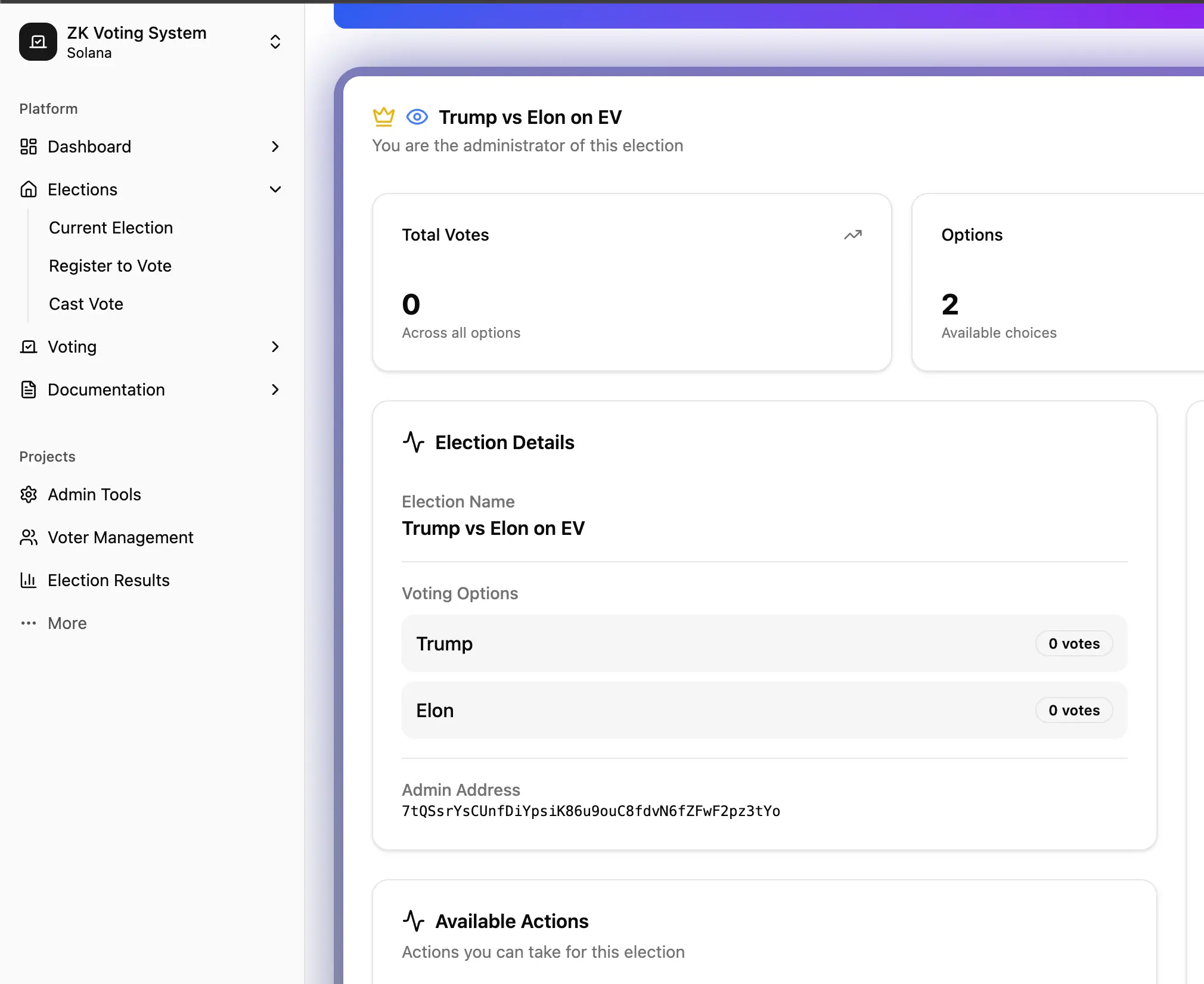 Solana Voting System